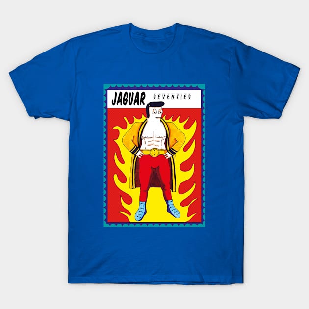 "Wrestler - 'Jaguar Seventies' T-Shirt by CocoFlower